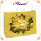 Grande sacchetto di carta kraft lucida con manico in carta intrecciata in 100 GSM