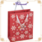 Borsa di Natale rossa con stampa fiocco di neve