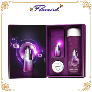 Scatola di imballaggio cosmetica di cartone viola per la cura della pelle delle ragazze