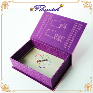 Scatola di cartone d'imballaggio del regalo dei gioielli cosmetici a forma di libro cosmetico di timbratura dell'oro