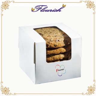 Scatola di cartone bianca per biscotti