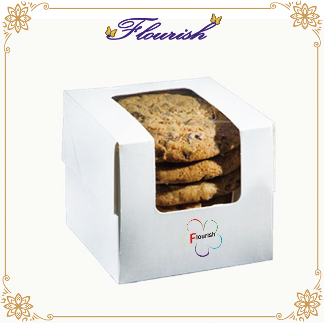 Scatola di cartone bianca per biscotti