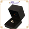 Scatola di cartone d'imballaggio dell'anello di velluto nero di lusso