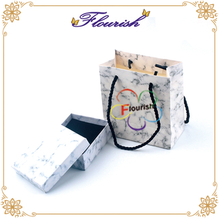Scatola d'imballaggio del regalo dei gioielli di colore di marmo elegante di progettazione calda di vendita calda