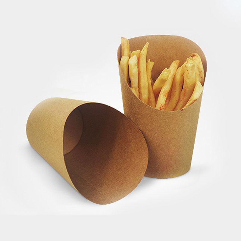 Scatola da tasca pieghevole per snack fritti commestibile