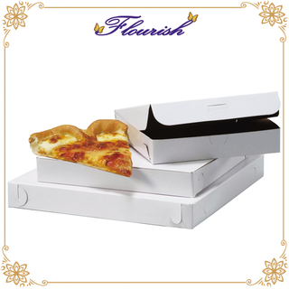 Scatola per pizza in carta ondulata bianca di formato personalizzato