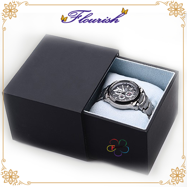 Scatola per cassetto orologio nero opaco con cuscino