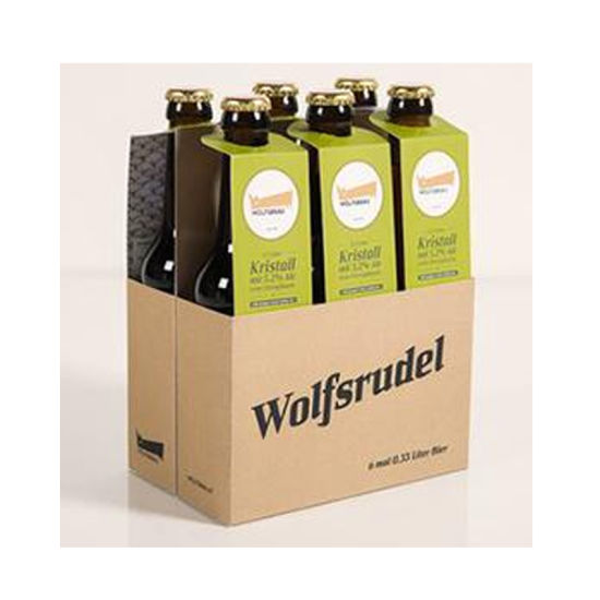 Scatola da bevande per bevande di carta kraft eco-compatibile