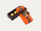 Contenitore di regalo di cioccolato bianco di carta patinata con nastro giallo