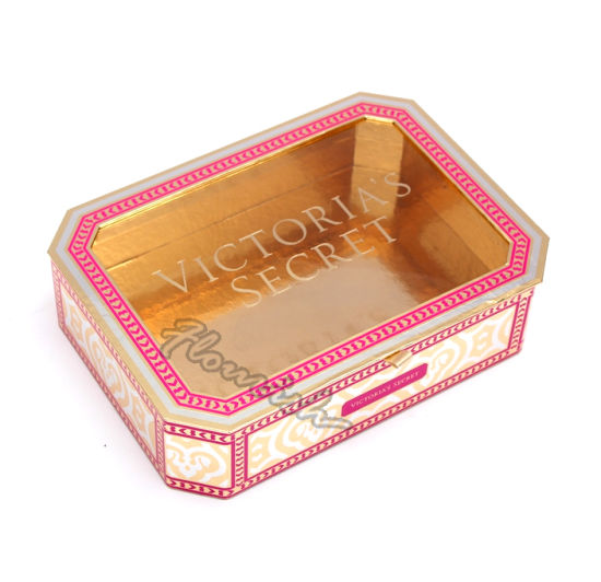 Sciarpa portatile / intimo / scatola regalo carta asciugamani con finestra trasparente