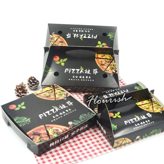Scatola per pizza triangolare portatile per uso alimentare
