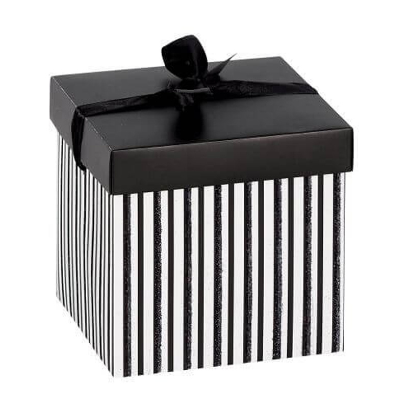 Confezione regalo Suprise di grandi dimensioni in cartone rigido con logo personalizzato con farfallino