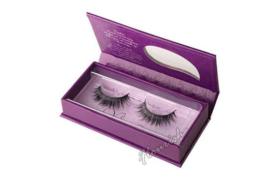 Scatola per ciglia viola di bellezza per ragazze Diecut Window