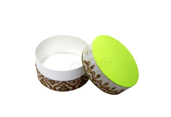Scatola di cartone d'imballaggio di cosmetici di forma rotonda / trucco