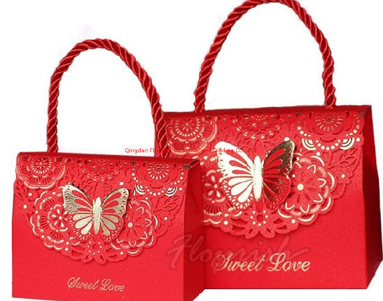 Sacchetto di immagazzinaggio regalo pieghevole romantico festa di nozze