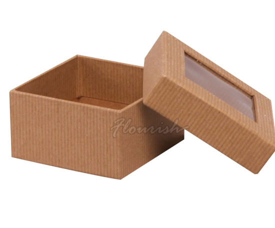 Scatola di carta Kraft per l'accappatoio da uomo tipo finestra