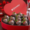 Scatola di carta per imballaggio in cioccolato a forma di cuore di colore rosso con inserto