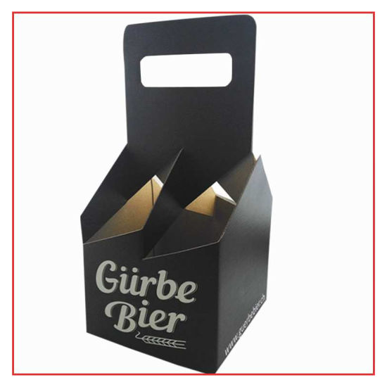 Robusta confezione per vino / bevande con manico fustellato