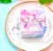 Scatola per torta di compleanno rosa e blu sfumato