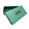 Scatola d'argento di sorpresa del regalo di compleanno del cartone rigido verde di stampa d'argento con la decorazione rossa del nastro