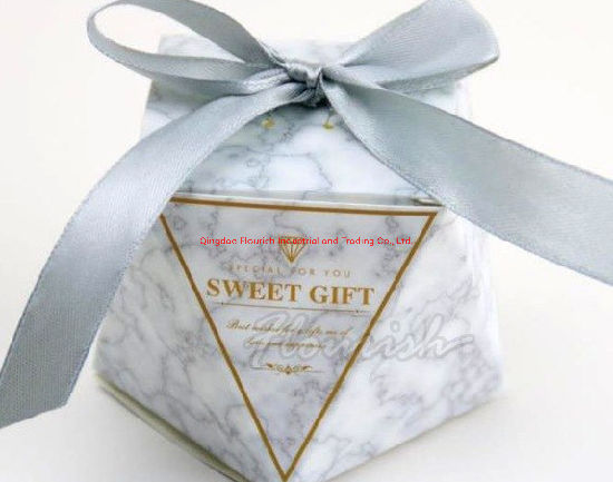 Scatola d'imballaggio del regalo dei gioielli di colore di marmo elegante di progettazione calda di vendita calda