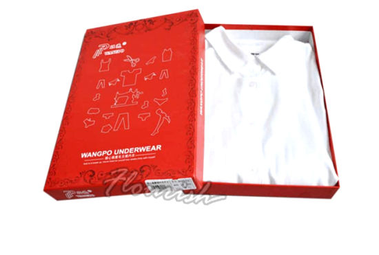 Coperchio e scatola di base per la conservazione della camicia in cartone con logo personalizzato