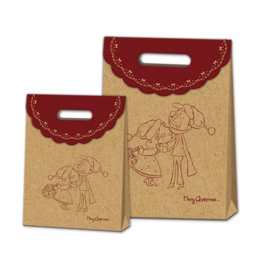 Borsa per finestra sigillata con frutta secca in carta Kraft patinata