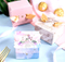 Scatola per torta di compleanno rosa e blu sfumato