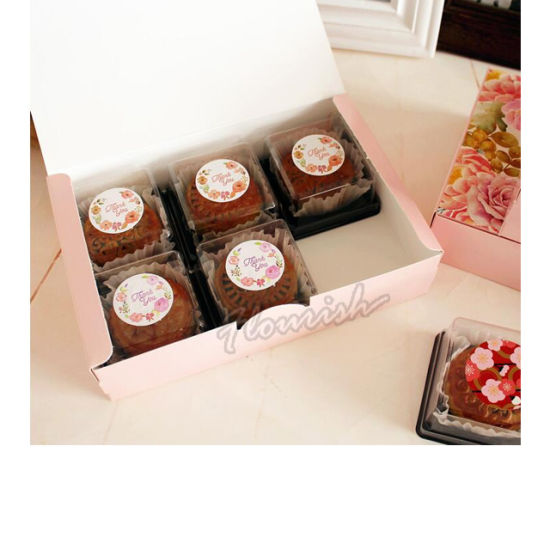 Confezione da 6 pezzi Scatola per cupcake con finestra