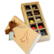 Confezione regalo di cioccolato assortito di carta patinata di colore beige