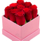 Scatola di carta del fiore di rosa del cartone rigido a forma di cuore quadrato di prezzi all'ingrosso