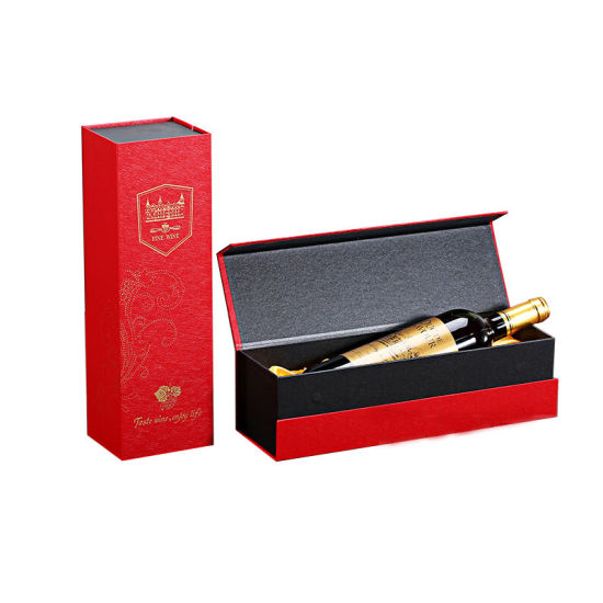 Scatola di cartone d'imballaggio del regalo dello Champagne del vino di evento su ordinazione per lei