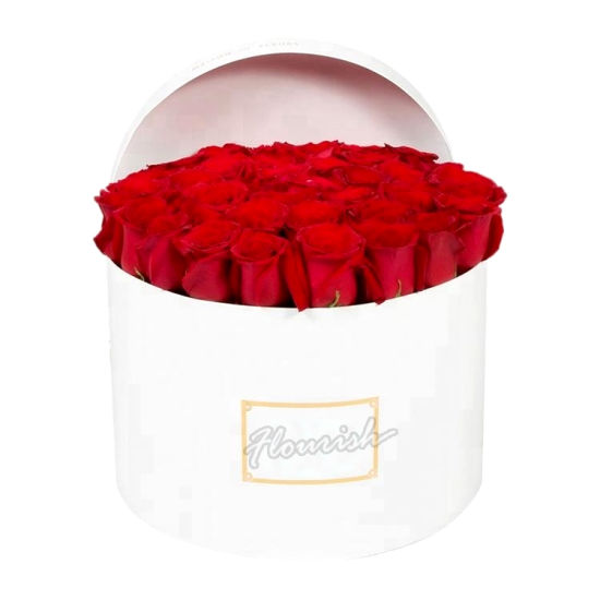 Scatola di cartone d'imballaggio e di tenuta del fiore rosa romantico di colore per cerimonia di nozze