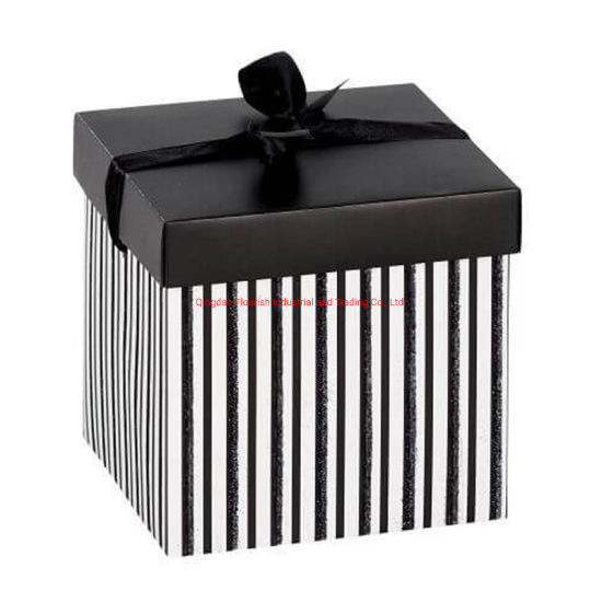 Scatola d'imballaggio del regalo di favore di nozze di stampa a colori di grandi dimensioni con farfallino del nastro