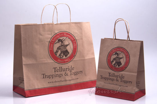 Borsa blu per stampa lavata con carta kraft