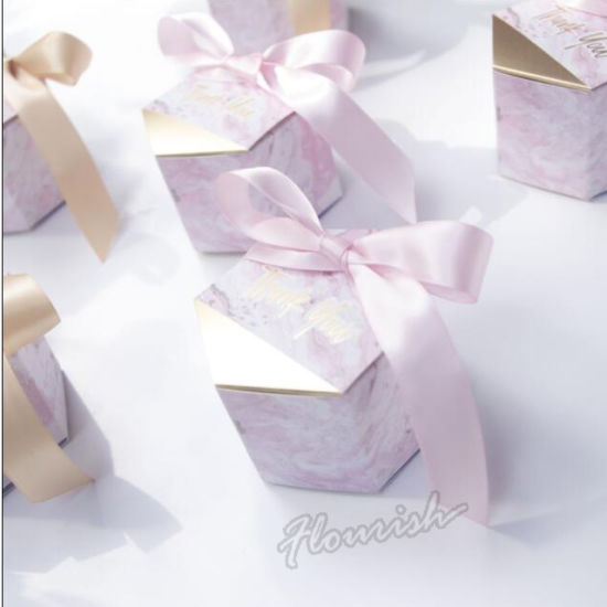 Scatola regalo regalo di nozze fantasia in carta marmorizzata