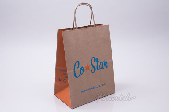 Shopping bag in carta kraft marrone naturale