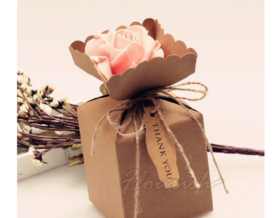 Scatola ovale di stoccaggio del regalo a forma di carta speciale a forma speciale