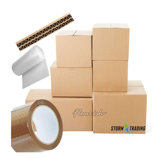 Scatola d'imballaggio commovente della TV commovente della carta ondulata di Brown di dimensione su ordinazione