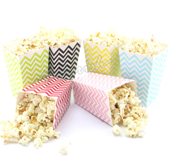 Scatola di carta d'imballaggio del secchio del popcorn laminato lucido superiore del commestibile di alta qualità