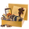 Confezione regalo di lusso in carta color oro con logo personalizzato