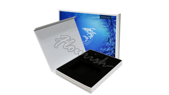 Scatola di profumo promozionale elegante in cartone quadrato blu
