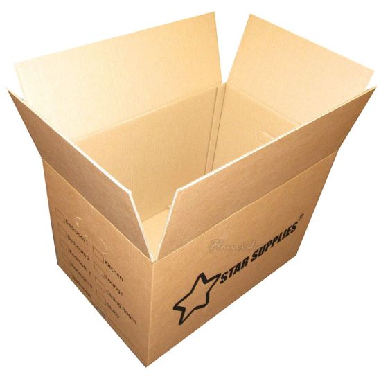 Scatola d'imballaggio commovente della TV commovente della carta ondulata di Brown di dimensione su ordinazione