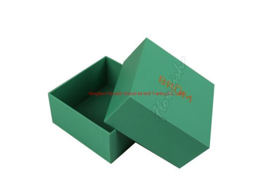 Scatola d'imballaggio del cioccolato dei gioielli del cartone di carta verde di arte verde