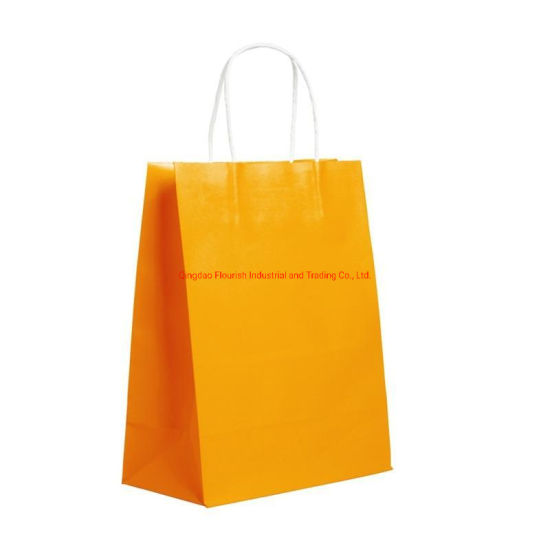 Borsa per sciarpa jeans in carta Kraft con stampa personalizzata con manico intrecciato