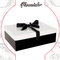 Confezione regalo di lusso con coperchio in carta patinata grigia e base
