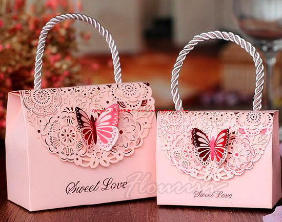 Sacchetto di immagazzinaggio regalo pieghevole romantico festa di nozze