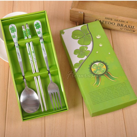 Scatola per cucchiaio e forchetta per utensili da cucina appena sposata in cartone rigido cinese