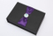 Scatola di immagazzinaggio collana in cartone bianco e nero con magnete