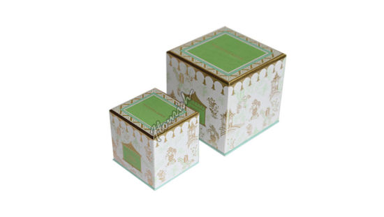 Contenitore di profumo di timbratura caldo del contenitore di regalo della carta del cartone di stampa esotica di timbratura